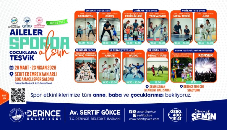 Derince’de spor şöleni başlıyor